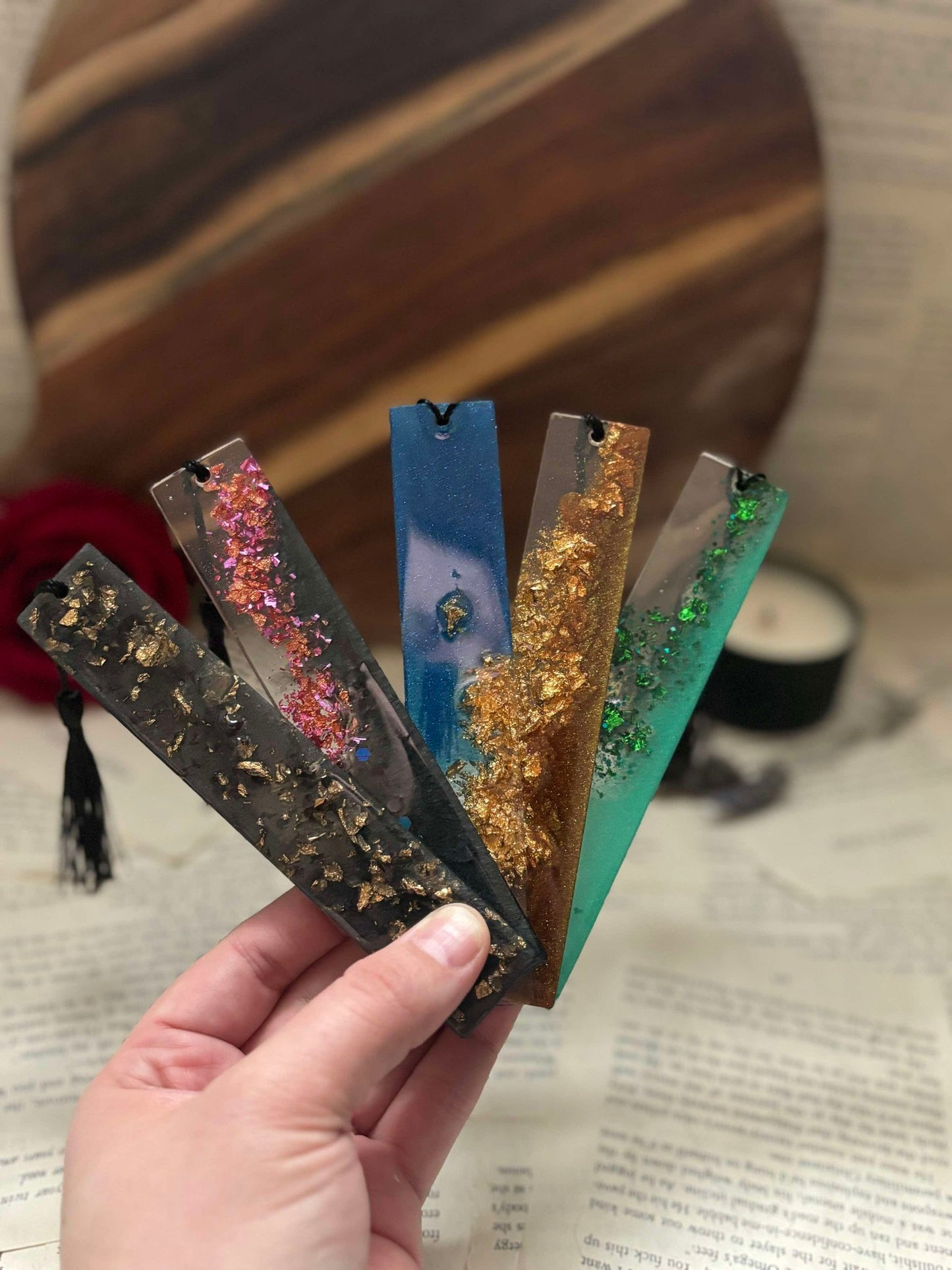 Resin Poured Bookmarks