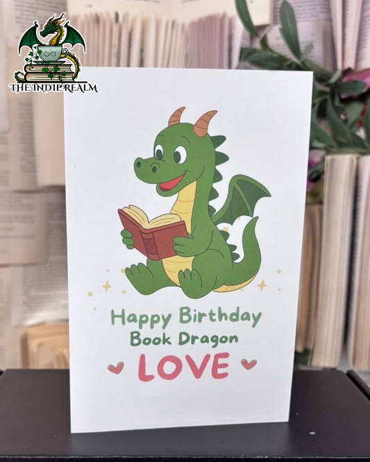 Book Dragon - Birthday Card